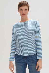Opus Shirt met lange mouwen en streepmotief model 'Gavna'