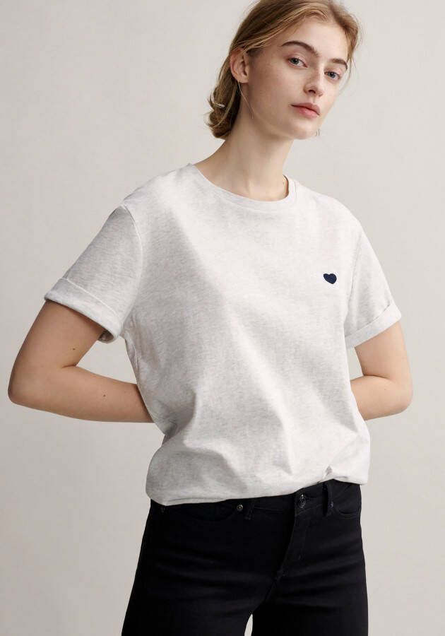 Opus T-shirt met motiefstitching model 'Serz'