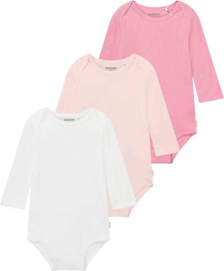 OTTO Body met lange mouwen HUGB 3PK BODYSUIT 3-pack in rib-look (set 3-delig)