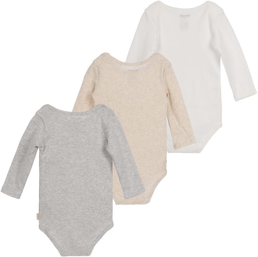 OTTO Body met lange mouwen HUGB 3PK BODYSUIT 3-pack in rib-look (set 3-delig)