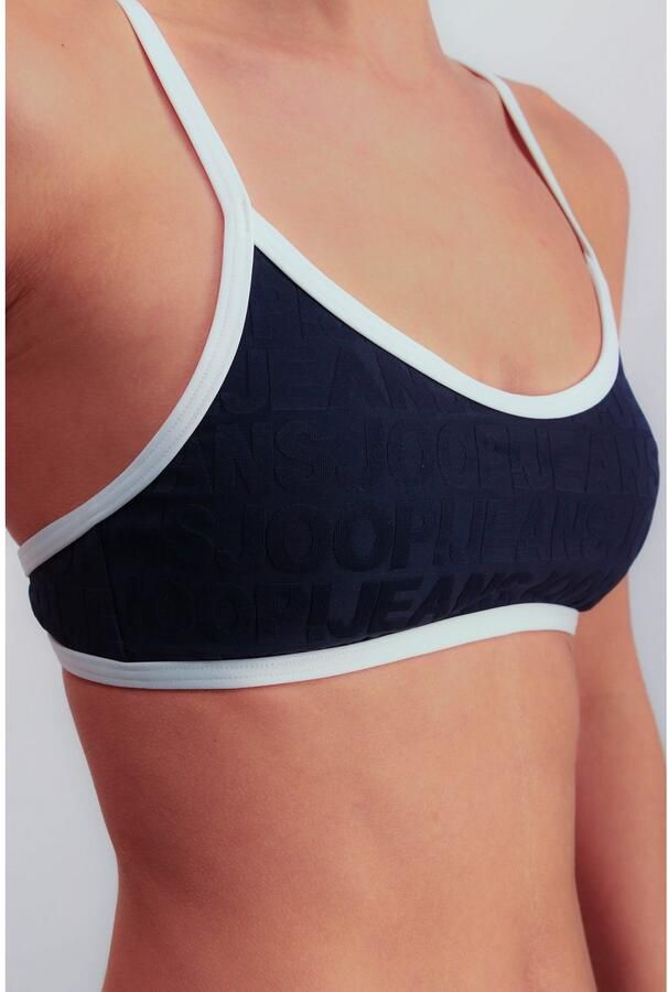 OTTO Bustierbikinitop JEANS! LOGOGRAM met gewatteerde cups met tonale logo-opdruk - Foto 4