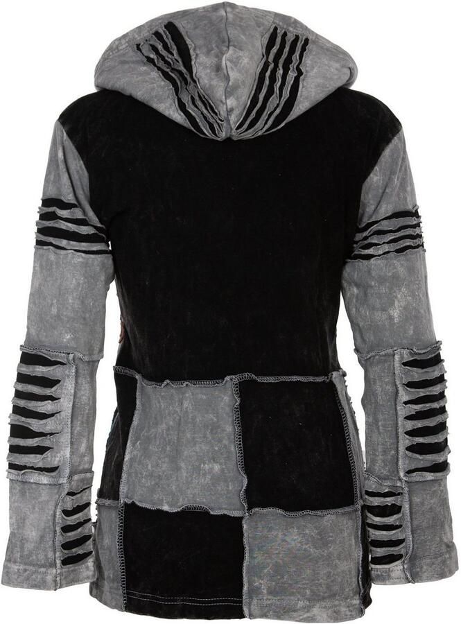 OTTO Fleecejack Patchwork NUNAVUT LIGHT GRAY & NEW FLOWER POWER - Foto 2