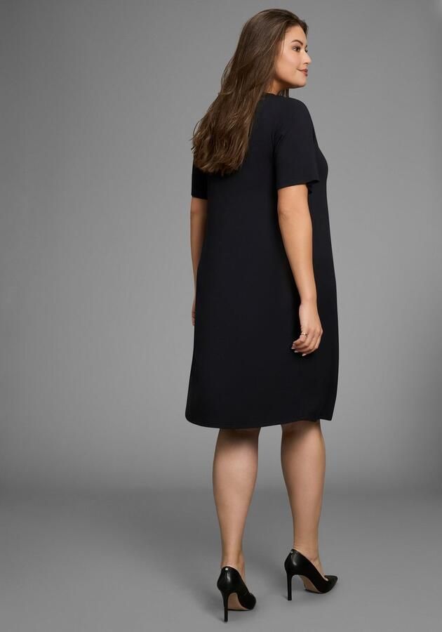 OTTO Jerseyjurk in licht uitlopende vloeiende wikkelvorm grote maat - Foto 2