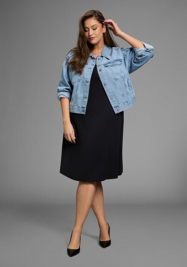 OTTO Jerseyjurk in licht uitlopende vloeiende wikkelvorm grote maat - Foto 3