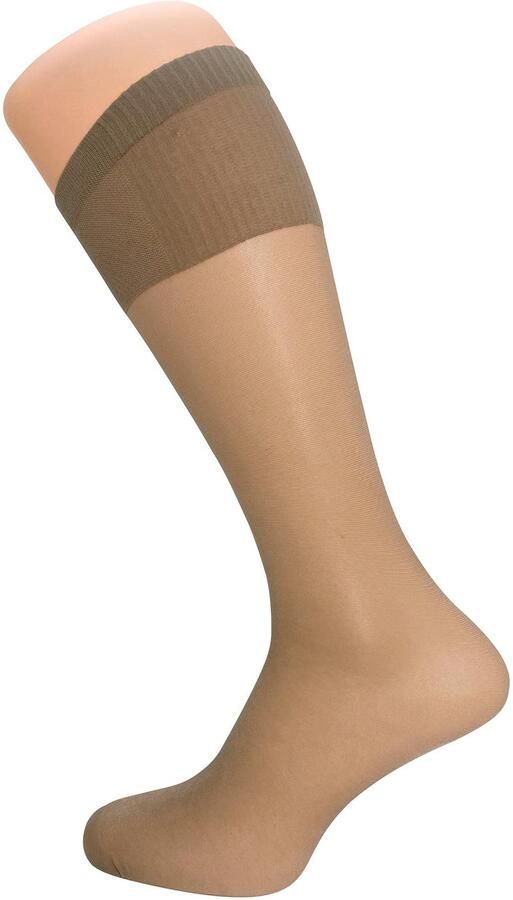 Janastyle Modekniekousen BIG fijne kniekousen met extra brede band voor een kuitomvang tot 56 cm voor sterke kuiten (3 paar)