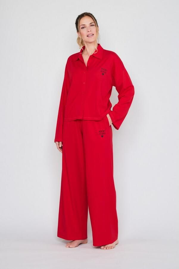 OTTO Pyjamabroek After Dark (JOOP! Jeans) elastische band katoenmix wijde pijp logo-print zakken - Foto 3