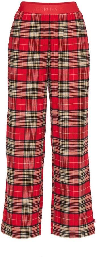 OTTO Pyjamabroek After Dark (JOOP! Jeans) Ruitdesign fleece-kwaliteit wijde pijp elastische logoband - Foto 4