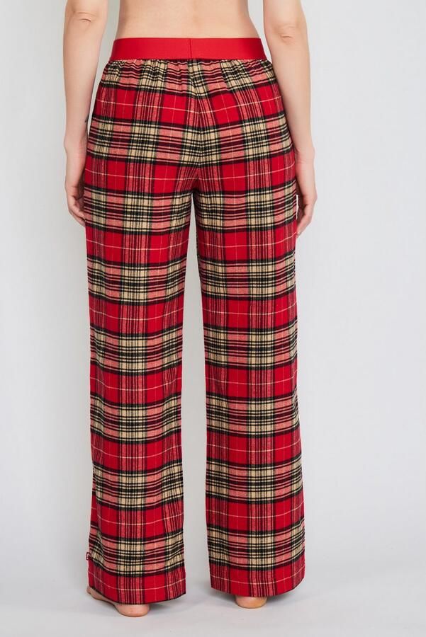 OTTO Pyjamabroek After Dark (JOOP! Jeans) Ruitdesign fleece-kwaliteit wijde pijp elastische logoband - Foto 2