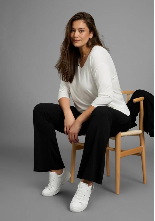 OTTO Shirt met 3 4 mouwen met v-hals en losse pasvorm – grote maten - Foto 3