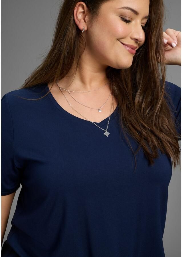 OTTO T-shirt met v-hals van vloeiende viscose grote maat - Foto 2