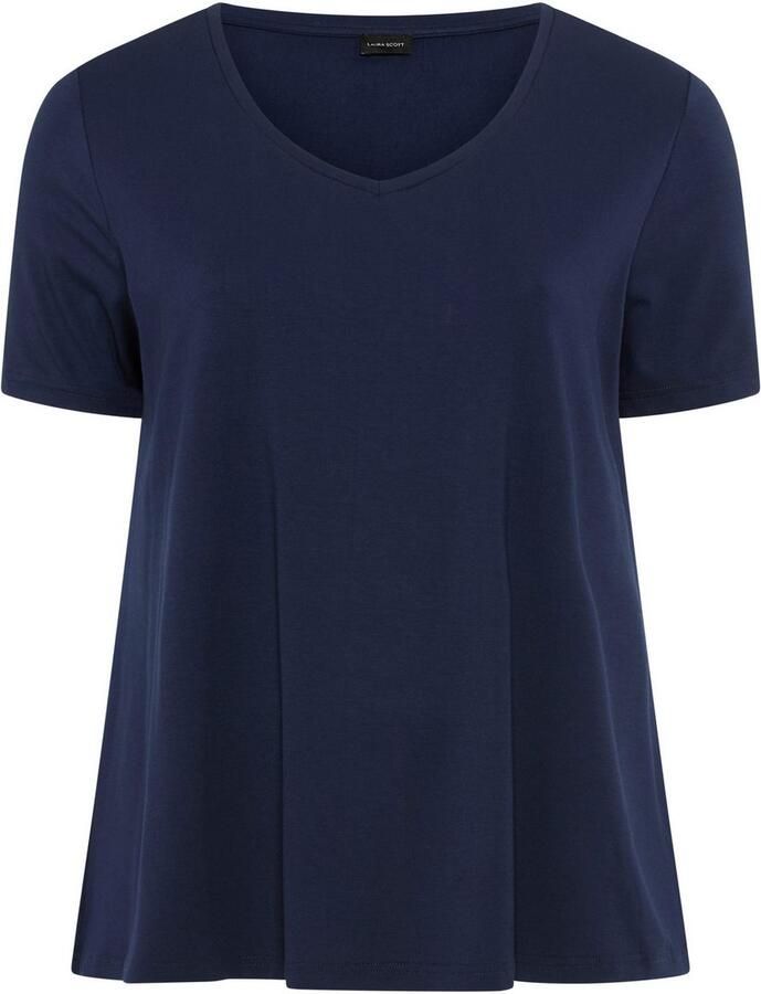 OTTO T-shirt met v-hals van vloeiende viscose grote maat