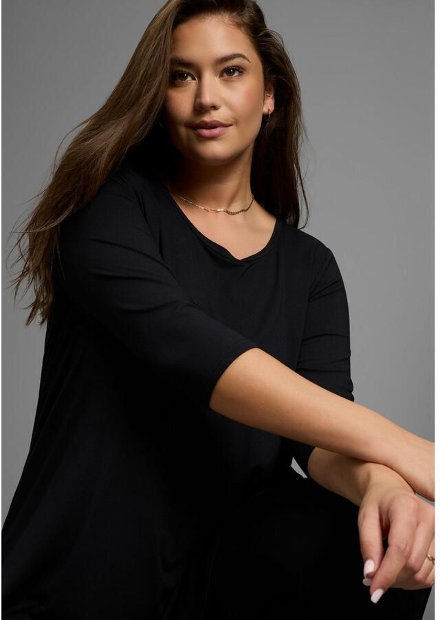 OTTO Tuniekshirt met 3 4-mouwen in flatterende a-lijn – grote maten