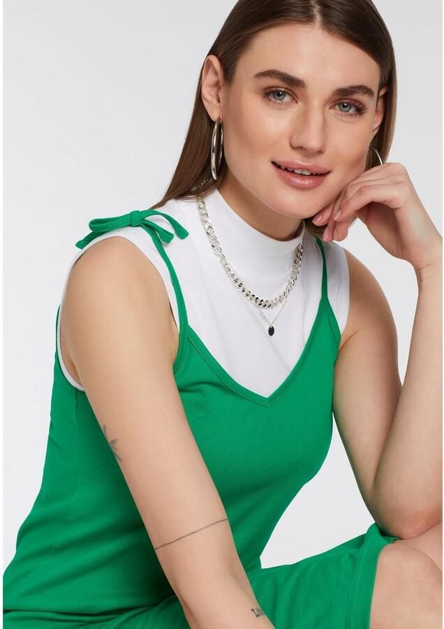 OTTO products Jerseyjurk GOTS-gecertificeerd CIRCULAR COLLECTIE in midi-lengte elegant van 100% katoen met spaghettibandjes