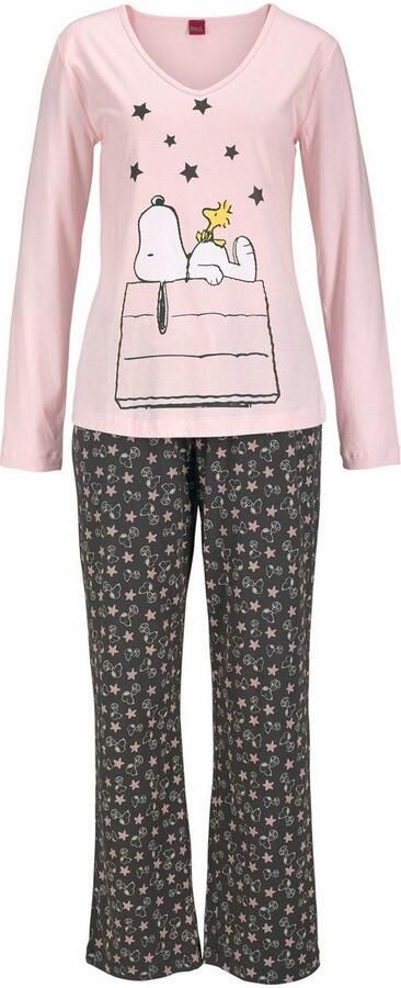 Peanuts Pyjama in een lang model met schattig snoopy-design (2-delig 1 stuk) - Foto 7
