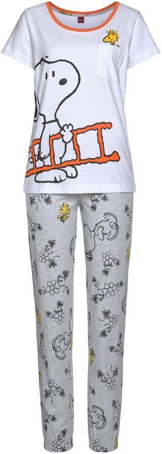 Peanuts Pyjama met snoopy- en woodstock-print (2-delig 1 stuk) - Foto 7