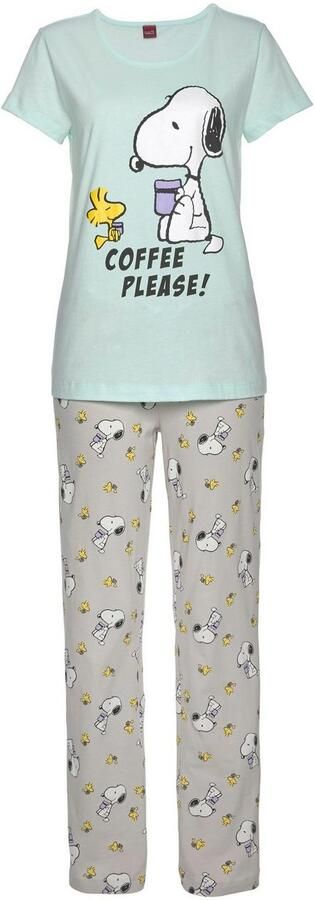 Peanuts Pyjama met snoopy- en woodstock-print (2-delig 1 stuk) - Foto 4