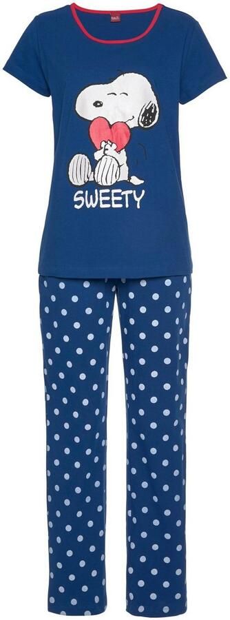 Peanuts Pyjama met snoopy-print en gestippelde broek (2-delig 1 stuk) - Foto 3