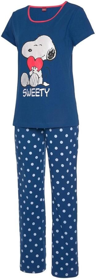 Peanuts Pyjama met snoopy-print en gestippelde broek (2-delig 1 stuk) - Foto 5