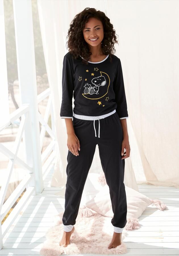 Peanuts Pyjama met snoopy printmotief (2-delig 1 stuk) - Foto 4