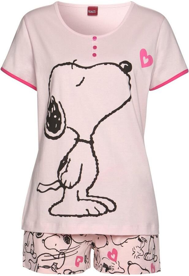 Peanuts Shortama met snoopy-hartprint (2-delig 1 stuk) - Foto 6