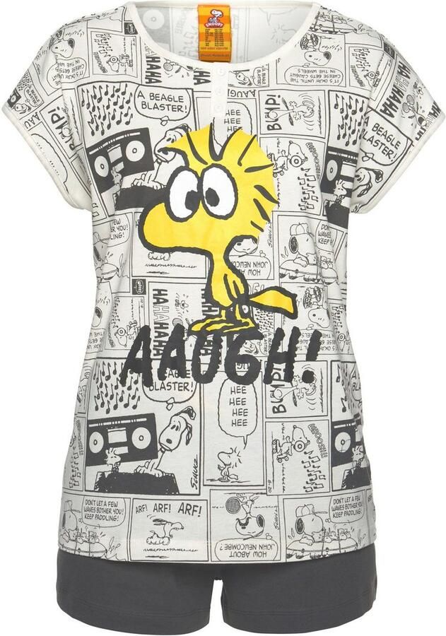 Peanuts Shortama met woodstock-comic-print (2-delig 1 stuk) - Foto 5