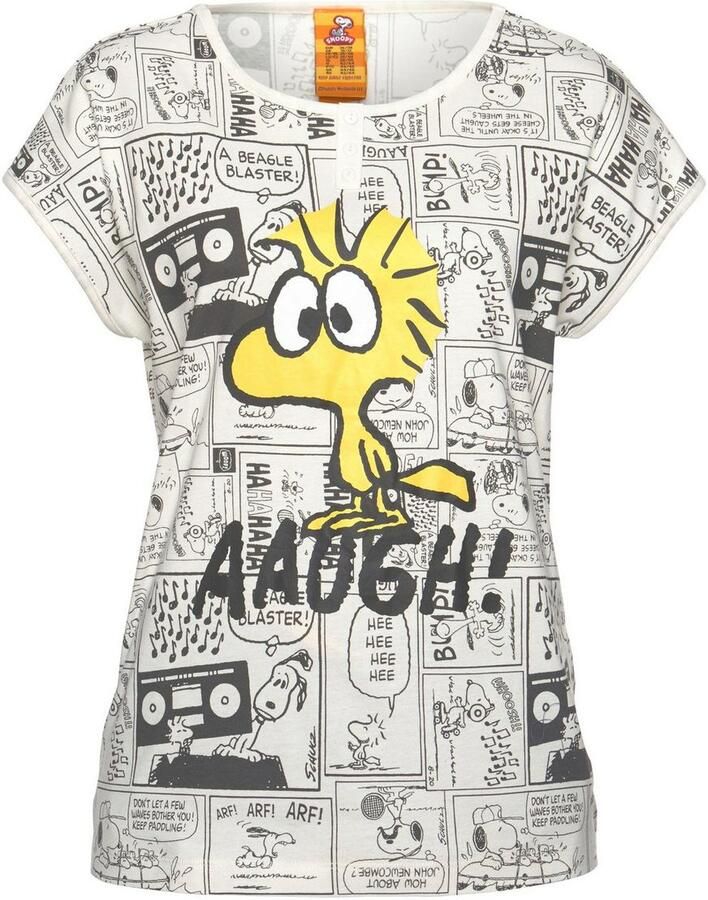 Peanuts Shortama met woodstock-comic-print (2-delig 1 stuk)