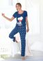 Peanuts Pyjama met snoopy-print en gestippelde broek (2-delig 1 stuk) - Thumbnail 1