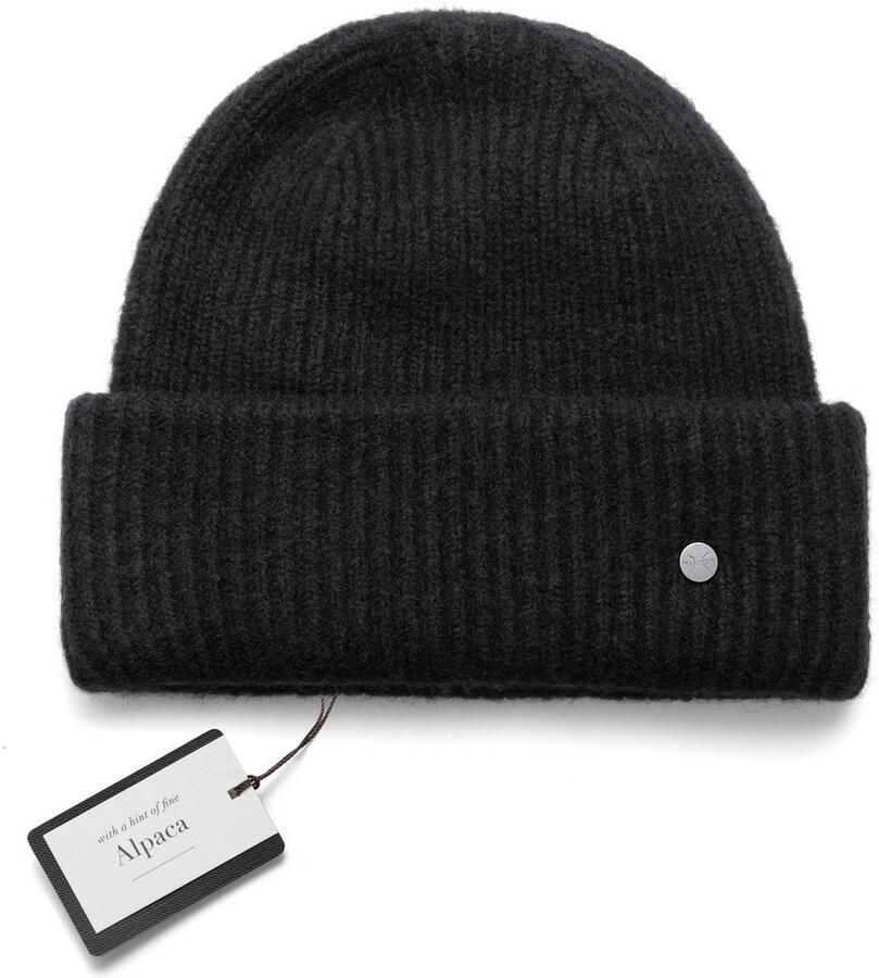 PEARLWOOD Gebreide muts Alva in fijne ribben gebreid