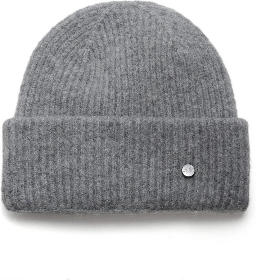 PEARLWOOD Gebreide muts Alva in fijne ribben gebreid