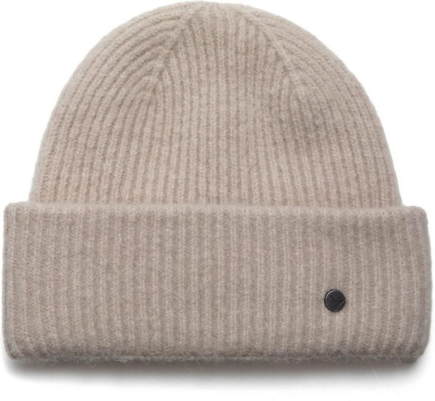 PEARLWOOD Gebreide muts Alva in fijne ribben gebreid