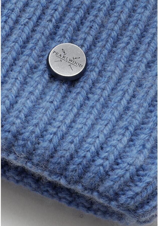 PEARLWOOD Gebreide muts Iva Fijne rib brede omslag temperatuurregulerend wolgehalte - Foto 3