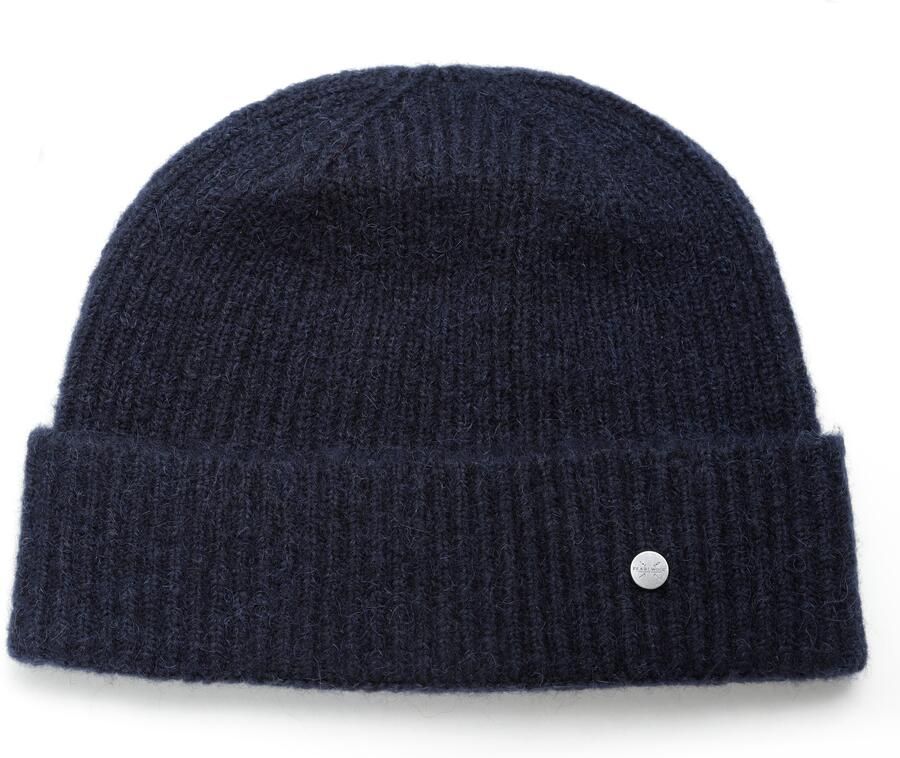 PEARLWOOD Gebreide muts Mats Fijne rib wolgehalte brede omslag verwar d - Foto 3