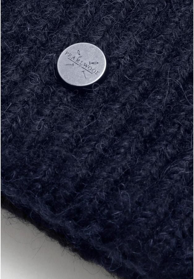 PEARLWOOD Gebreide muts Mats Fijne rib wolgehalte brede omslag verwar d - Foto 2