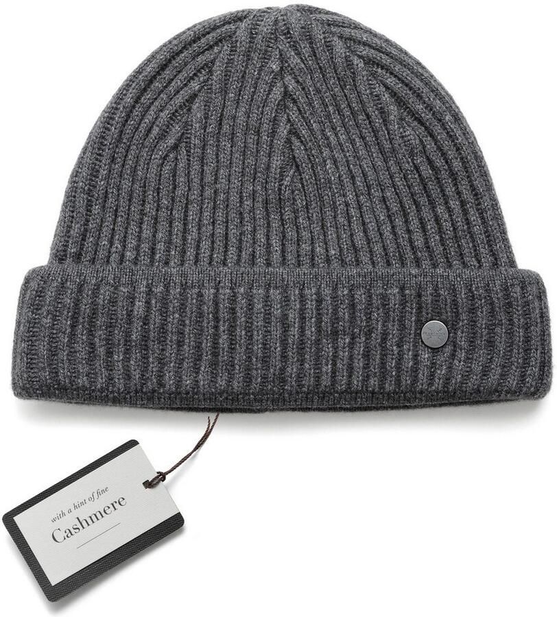 PEARLWOOD Gebreide muts Mika Ribbreisel sportieve pasvorm temperatuurregulerend wolgehalte