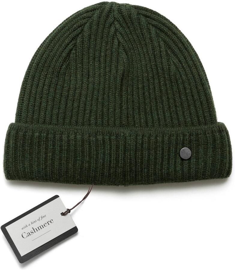 PEARLWOOD Gebreide muts Mika Ribbreisel sportieve pasvorm temperatuurregulerend wolgehalte