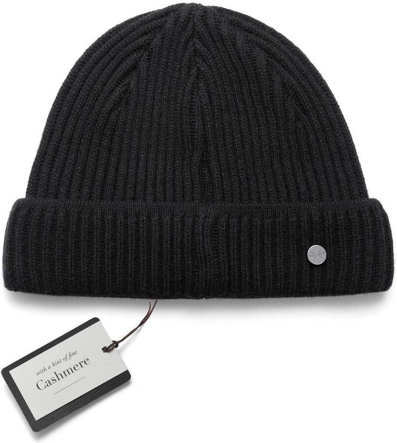 PEARLWOOD Gebreide muts Mika Ribbreisel sportieve pasvorm temperatuurregulerend wolgehalte