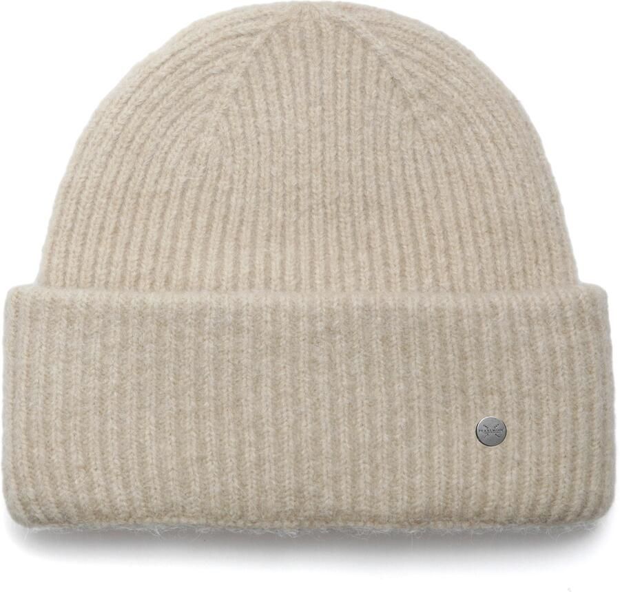 PEARLWOOD Gebreide muts Zoe Fijne rib verwar d brede omslag - Foto 3