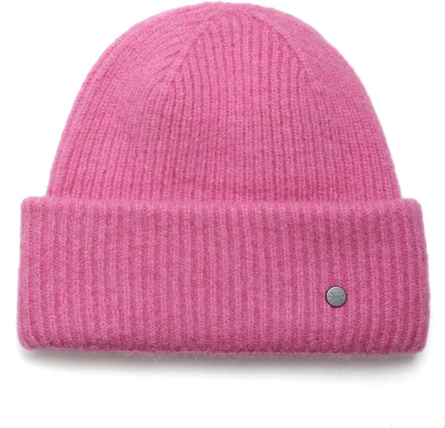 PEARLWOOD Gebreide muts Zoe Fijne rib verwar d brede omslag - Foto 3