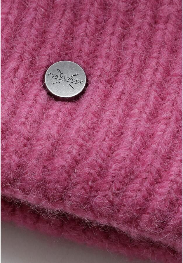 PEARLWOOD Gebreide muts Zoe Fijne rib verwar d brede omslag - Foto 2