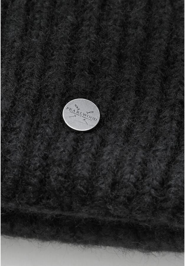 PEARLWOOD Gebreide muts Zoe Fijne rib verwar d brede omslag - Foto 2