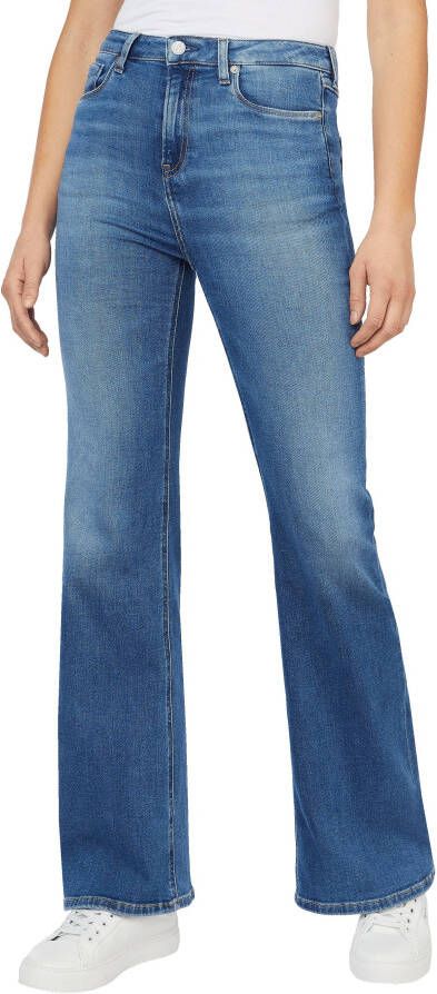 Pepe Jeans High-waist jeans Willa met wijde pijpen en hoge band in klassieke five-pocketsstijl