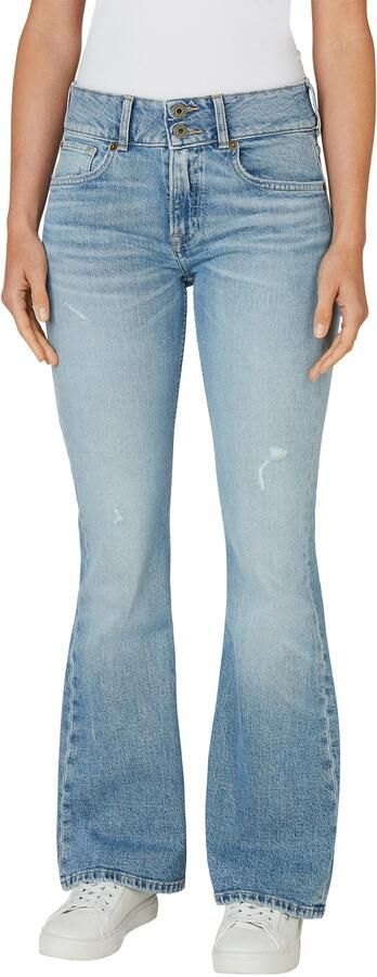 Pepe Jeans Flared jeans van katoenmix model 'VENUS' - Foto 3