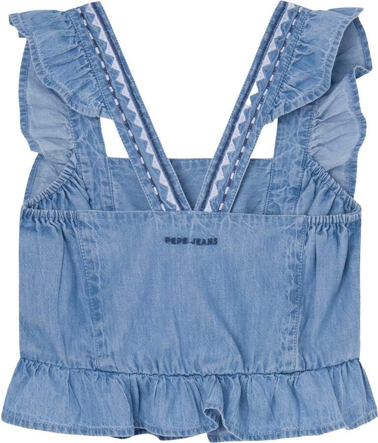 Pepe Jeans Blouse met ruches QUELA met ruches aan de band en zoom