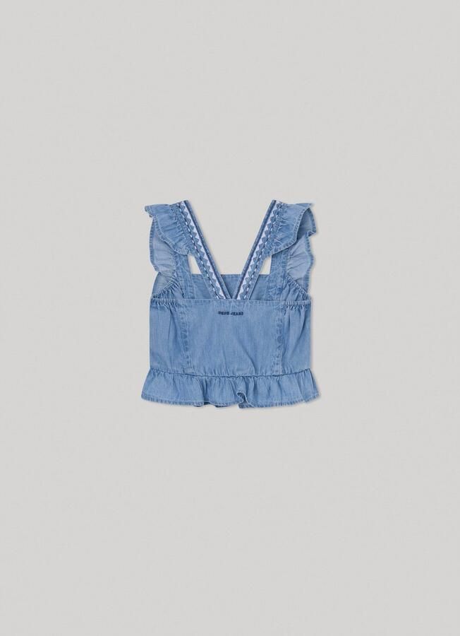 Pepe Jeans Blouse met ruches QUELA met ruches aan de band en zoom - Foto 4
