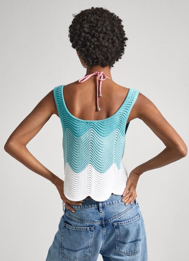 Pepe Jeans Gebreide top GALEA met schulpzoom - Foto 8