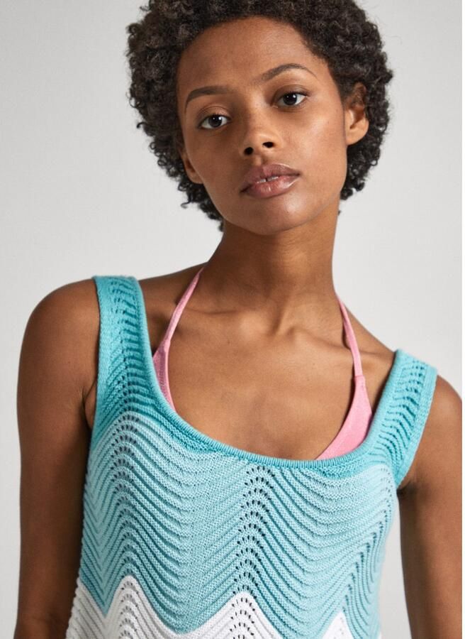 Pepe Jeans Gebreide top GALEA met schulpzoom - Foto 5