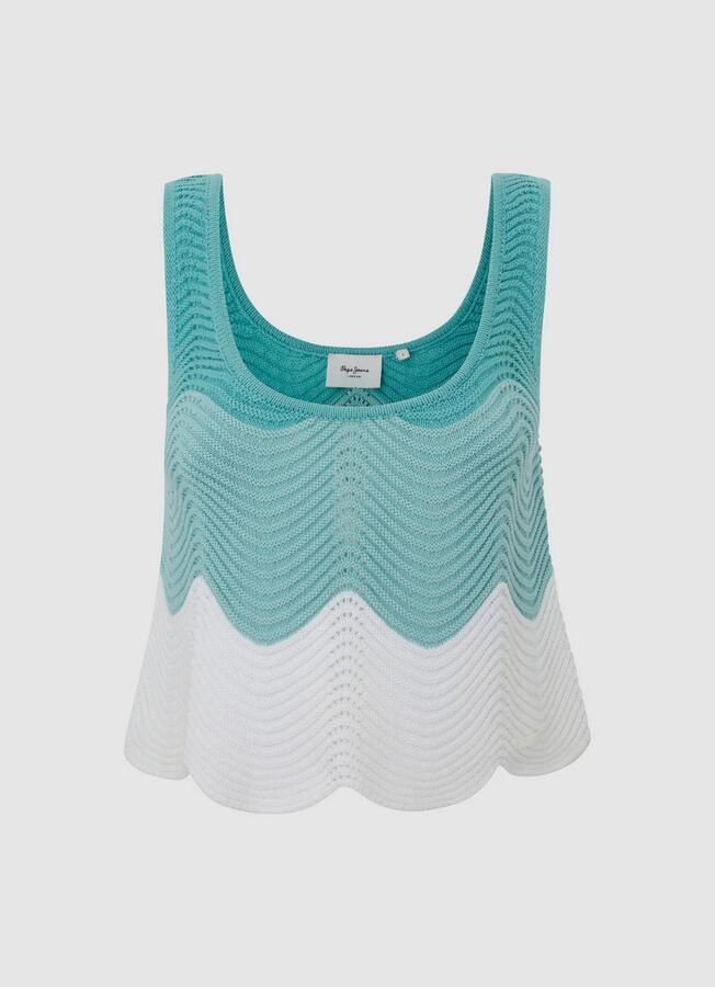 Pepe Jeans Gebreide top GALEA met schulpzoom - Foto 9