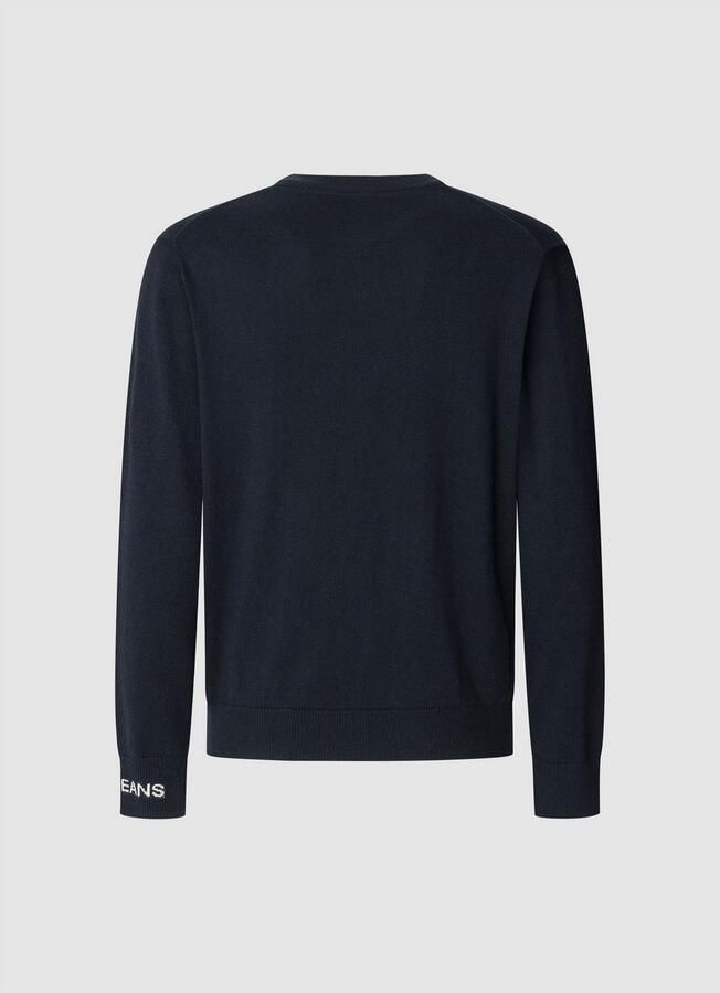 Pepe Jeans Gebreide trui ANDRE CREW NECK met ronde hals logo-jacquard - Foto 7