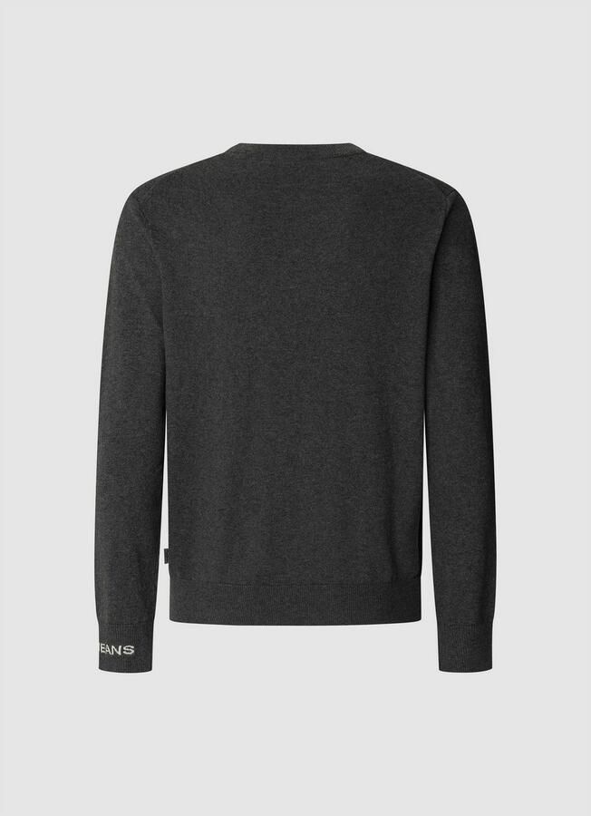 Pepe Jeans Gebreide trui ANDRE CREW NECK met ronde hals logo-jacquard - Foto 2