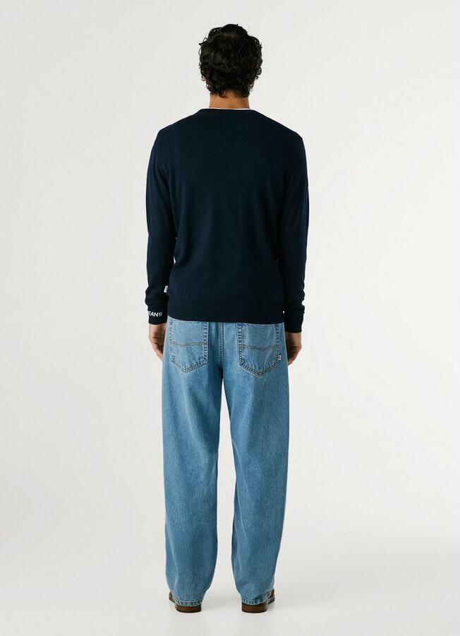 Pepe Jeans Gebreide trui ANDRE CREW NECK met ronde hals logo-jacquard - Foto 4